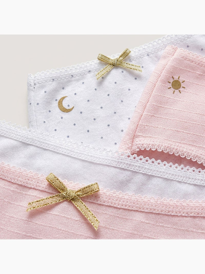 OZABI Pack de braguitas de algodón para niña - Lote de 6 Blanco Rosa claro Gris - Kiabi