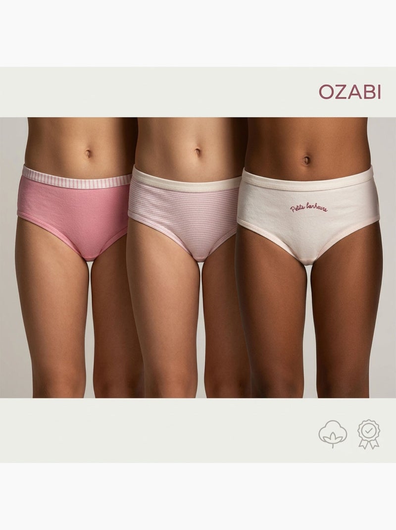 OZABI Pack de braguitas de algodón para niña - Lote de 6 Rosa - Kiabi