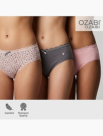OZABI Pack de braguitas de algodón para niña - Lote de 6
