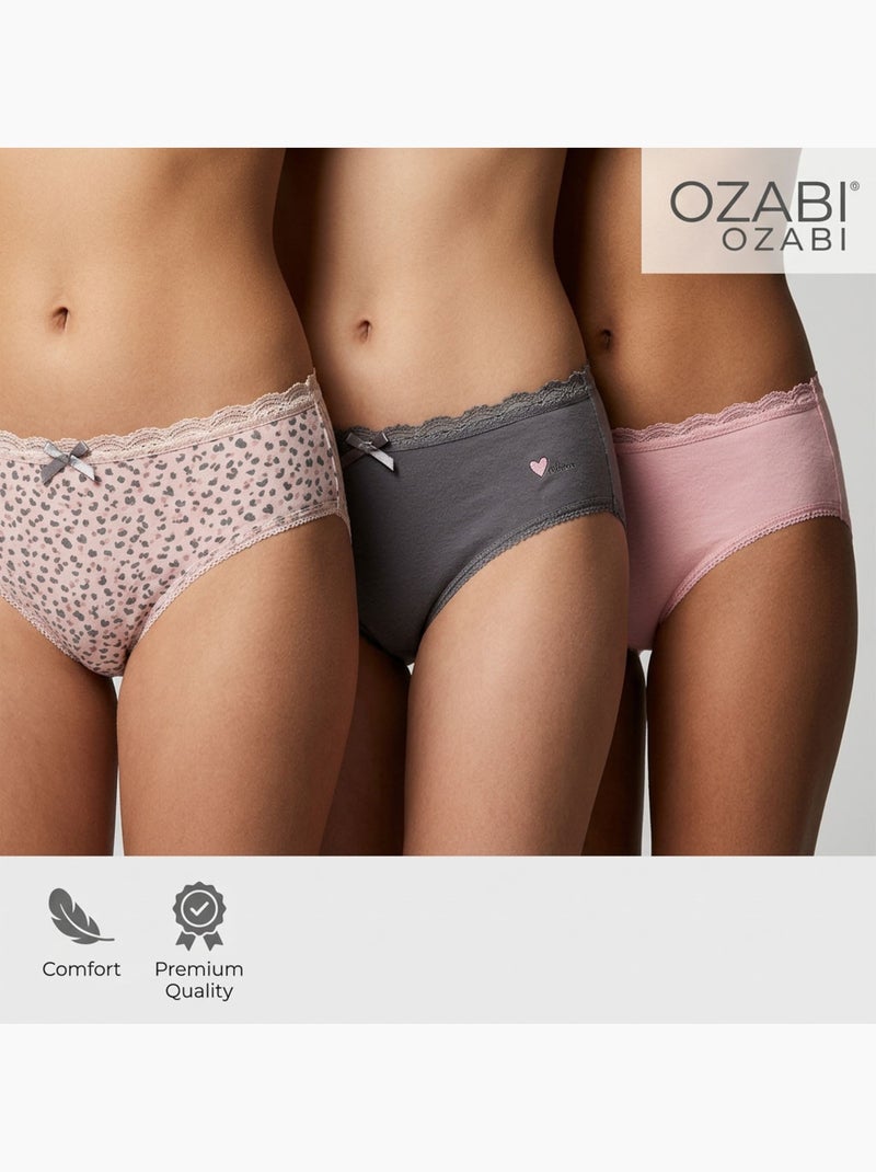 OZABI Pack de braguitas de algodón para niña - Lote de 6 Rosa/Multicolor - Kiabi