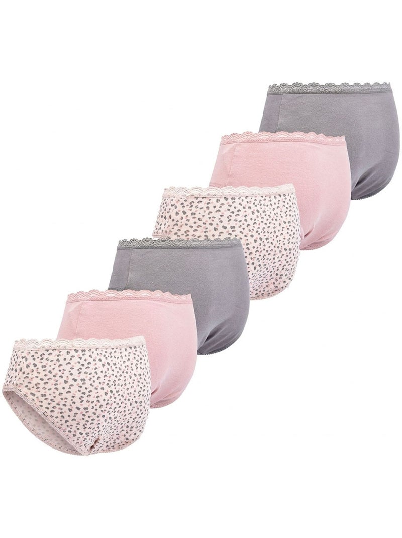 OZABI Pack de braguitas de algodón para niña - Lote de 6 Rosa/Multicolor - Kiabi