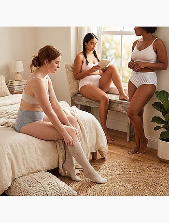 OZABI Pack de braguitas de mujer de cintura alta de algodón – Lote de 6