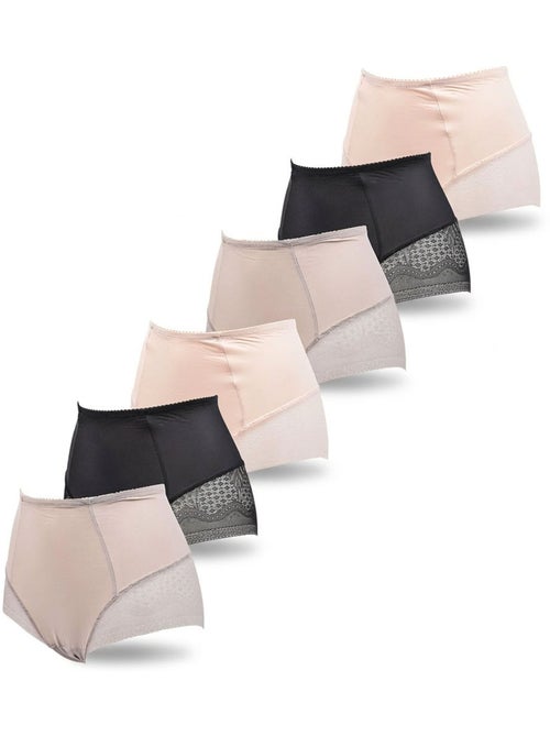 OZABI Pack de braguitas moldeadoras invisibles para mujer con encaje y corte láser – Lote de 6 - Kiabi