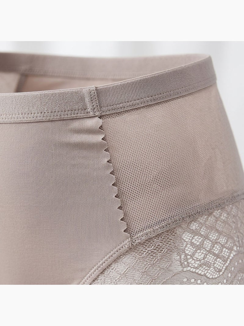 OZABI Pack de braguitas moldeadoras invisibles para mujer con encaje y corte láser – Lote de 6 Beige/Negro - Kiabi