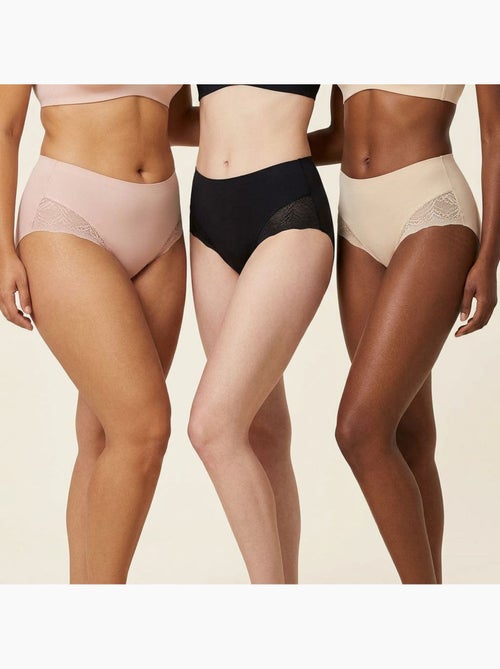 OZABI Pack de braguitas moldeadoras invisibles para mujer con encaje y corte láser – Lote de 6 - Kiabi