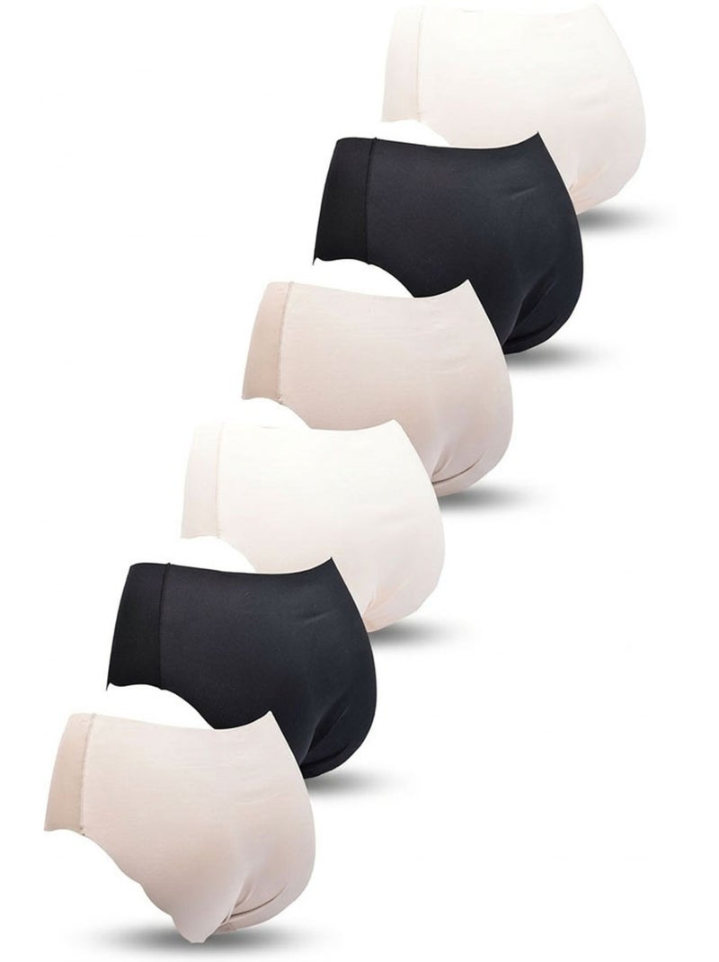 OZABI Pack de braguitas moldeadoras invisibles para mujer con encaje y corte láser – Lote de 6 Negro Beige Negro - Kiabi