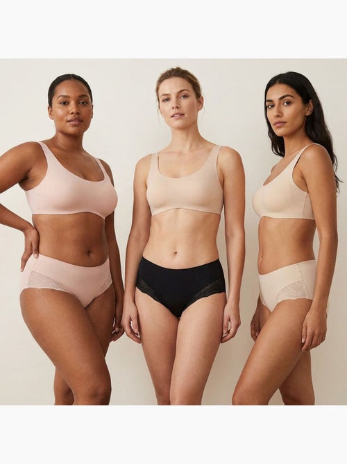 OZABI Pack de braguitas moldeadoras invisibles para mujer con encaje y corte láser – Lote de 6 - Kiabi