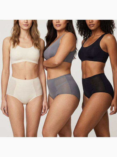 OZABI Pack de braguitas moldeadoras invisibles para mujer con encaje y corte láser – Lote de 6 - Kiabi