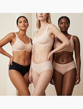 OZABI Pack de braguitas moldeadoras invisibles para mujer con encaje y corte láser – Lote de 6