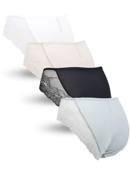 OZABI Pack de braguitas moldeadoras para mujer con encaje invisible – Lote de 4 - Kiabi