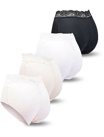 OZABI Pack de braguitas moldeadoras para mujer con encaje invisible – Lote de 4