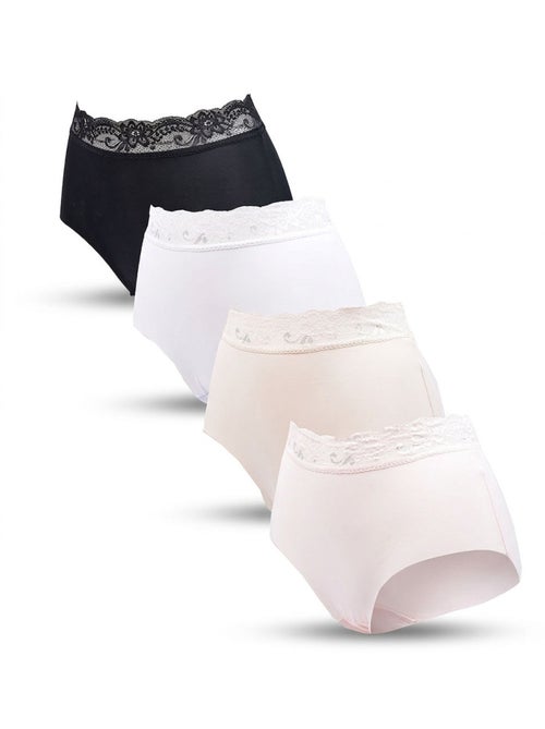 OZABI Pack de braguitas moldeadoras para mujer con encaje invisible – Lote de 4 - Kiabi