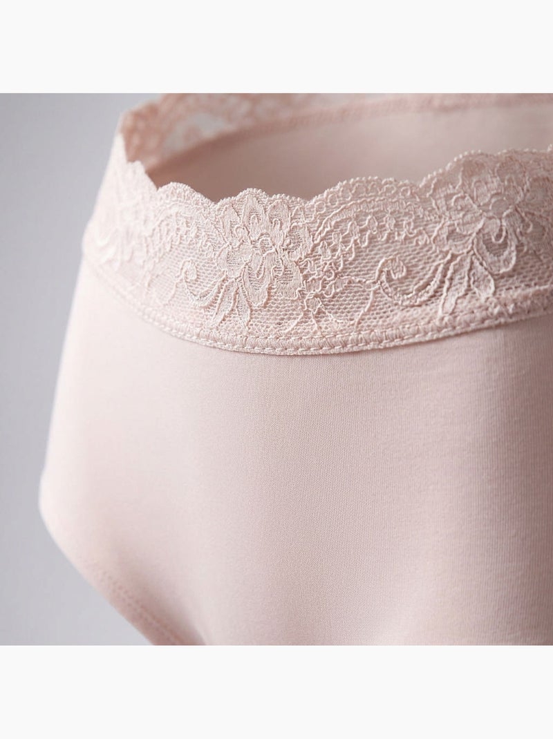 OZABI Pack de braguitas moldeadoras para mujer con encaje invisible – Lote de 4 Blanco Beige Negro - Kiabi