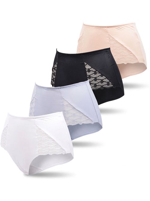 OZABI Pack de braguitas moldeadoras para mujer con encaje invisible – Lote de 4 - Kiabi