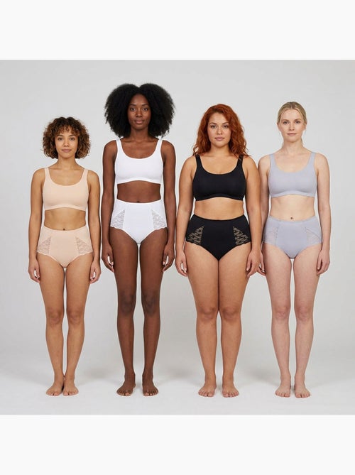 OZABI Pack de braguitas moldeadoras para mujer con encaje invisible – Lote de 4 - Kiabi