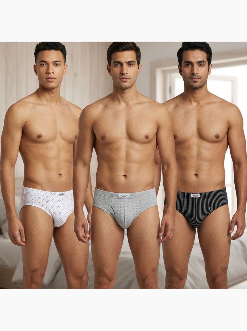 OZABI Pack de calzoncillos para hombre 100 % algodón – Lote de 6 Blanco Gris Negro - Kiabi