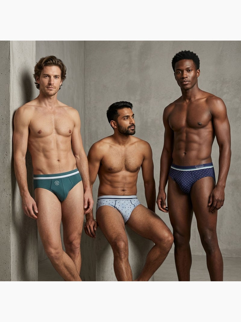 OZABI Pack de calzoncillos para hombre 100 % algodón – Lote de 6 Gris amarillo negro - Kiabi