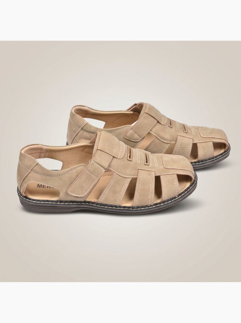 OZABI: sandalias cerradas para hombre, cómodas y frescas para el verano Beige arcilla - Kiabi