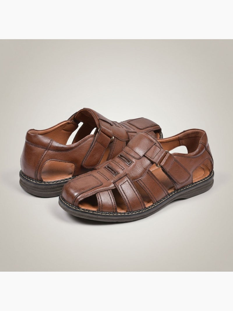 OZABI: sandalias cerradas para hombre, cómodas y frescas para el verano Marrón - Kiabi