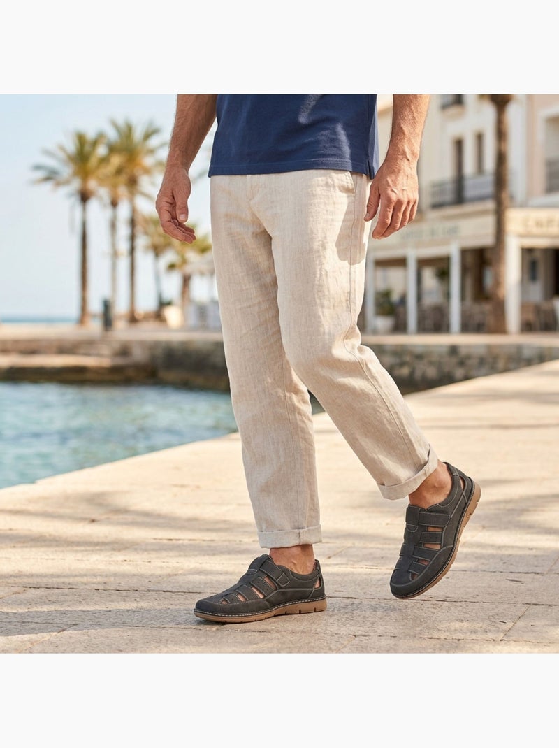 OZABI: sandalias cerradas para hombre, cómodas y frescas para el verano Negro ébano - Kiabi