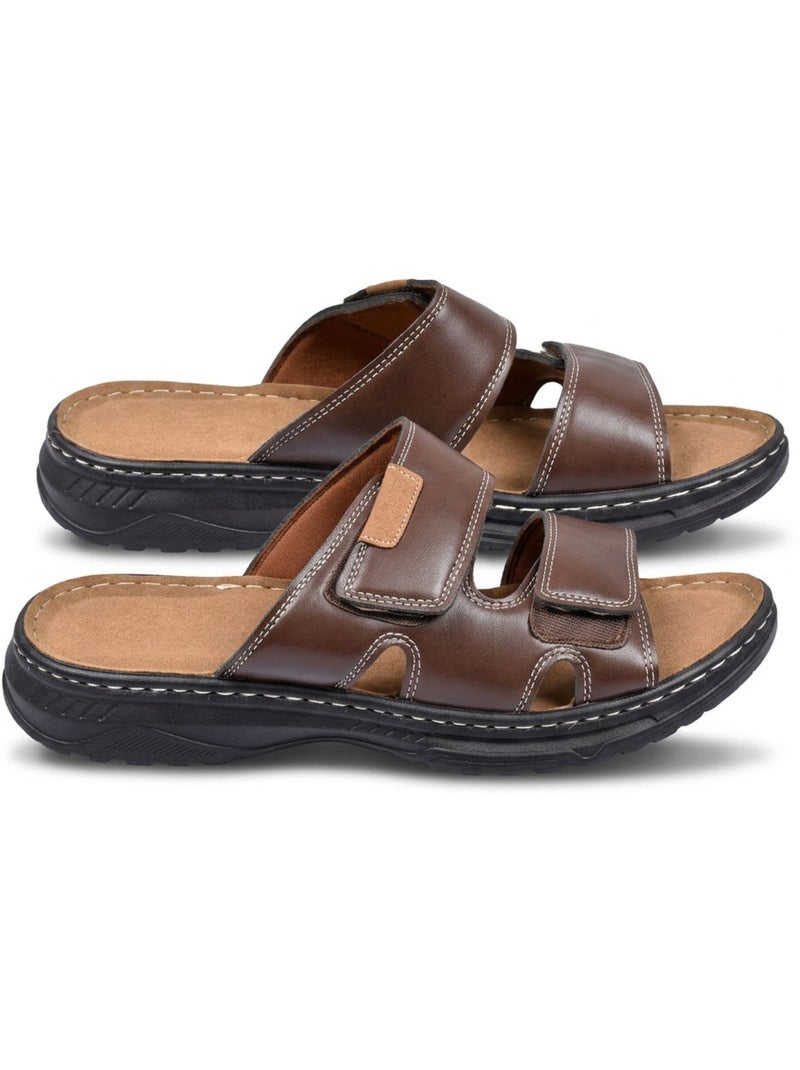 OZABI Sandalias Hombre Confort Doble Velcro Antideslizantes VeranoCharacter count: 66 characters ✓ Marrón - Kiabi