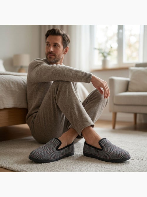 OZABI: zapatillas de casa para hombre, tipo charentaise, cálidas y antideslizantes - Kiabi