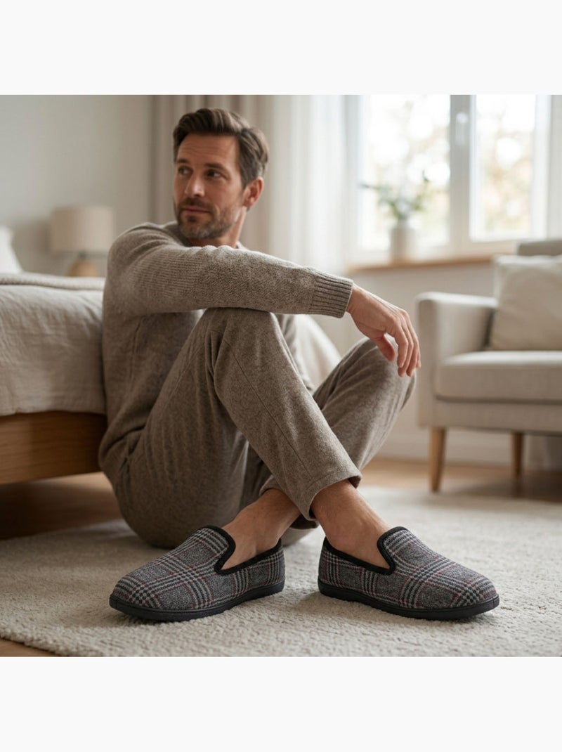 OZABI: zapatillas de casa para hombre, tipo charentaise, cálidas y antideslizantes Gris - Kiabi