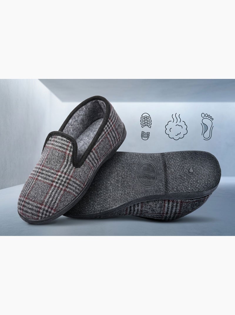 OZABI: zapatillas de casa para hombre, tipo charentaise, cálidas y antideslizantes Gris - Kiabi