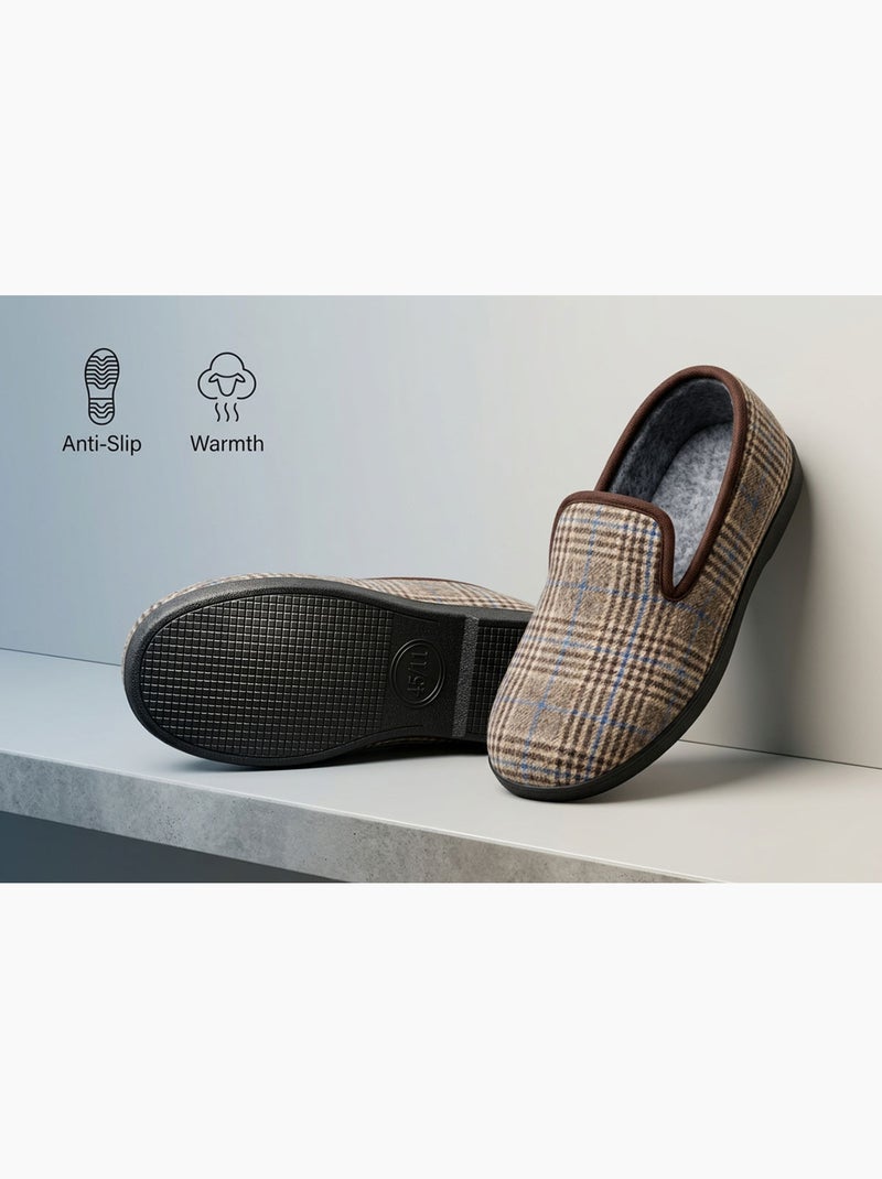 OZABI: zapatillas de casa para hombre, tipo charentaise, cálidas y antideslizantes Marrón - Kiabi