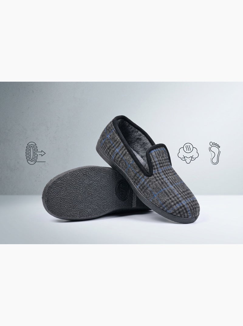 OZABI: zapatillas de casa para hombre, tipo charentaise, cálidas y antideslizantes Negro - Kiabi