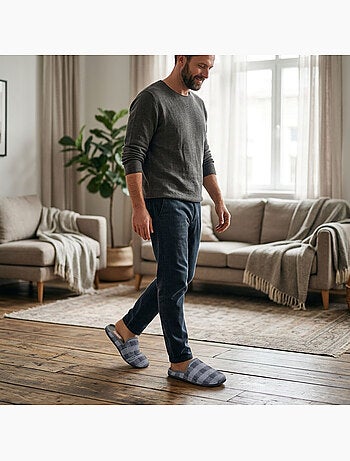 OZABI: zapatillas de casa para hombre, tipo mule, cálidas, antideslizantes y cómodas