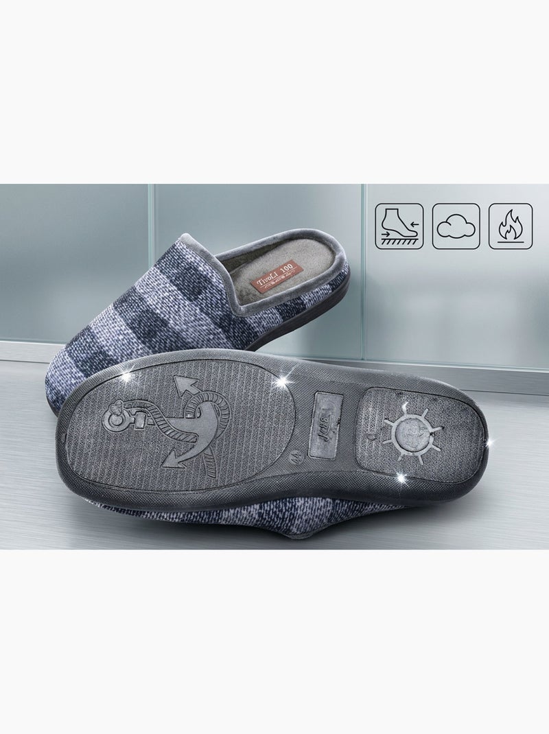 OZABI: zapatillas de casa para hombre, tipo mule, cálidas, antideslizantes y cómodas Gris - Kiabi