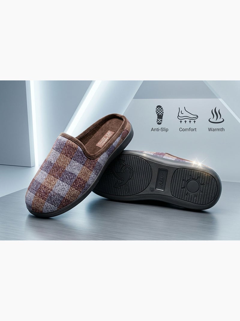 OZABI: zapatillas de casa para hombre, tipo mule, cálidas, antideslizantes y cómodas Marrón - Kiabi