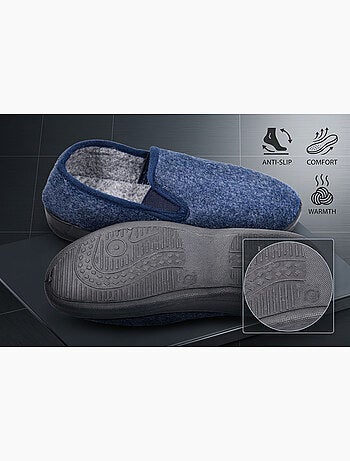 OZABI: Zapatillas de casa para mujer, tipo charentaise, cálidas, forradas y con suela antideslizante