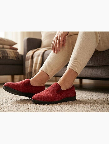 OZABI: Zapatillas de casa para mujer, tipo charentaise, cálidas, forradas y con suela antideslizante