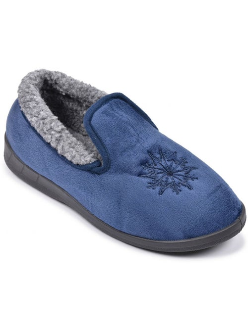 OZABI: zapatillas de terciopelo para mujer, tipo charentaise, cálidas y antideslizantes - Kiabi