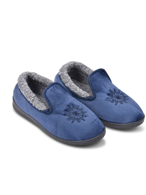 OZABI: zapatillas de terciopelo para mujer, tipo charentaise, cálidas y antideslizantes - Kiabi
