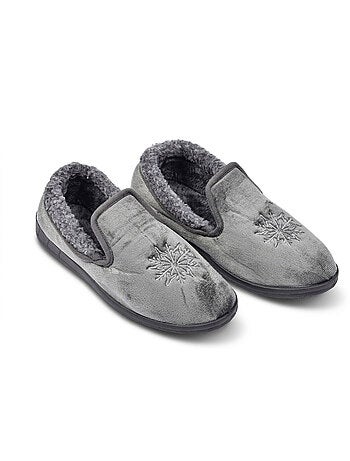 OZABI: zapatillas de terciopelo para mujer, tipo charentaise, cálidas y antideslizantes