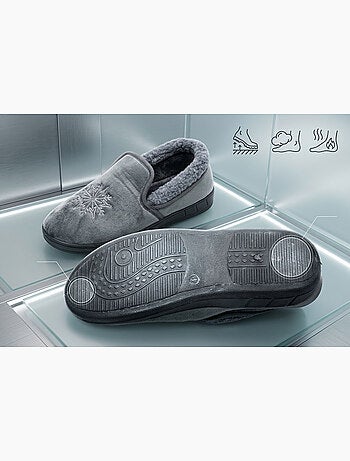 OZABI: zapatillas de terciopelo para mujer, tipo charentaise, cálidas y antideslizantes