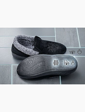 OZABI: zapatillas de terciopelo para mujer, tipo charentaise, cálidas y antideslizantes