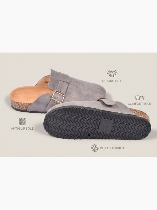 OZABI: zuecos cómodos para mujer con hebilla ajustable y suela de corcho - Kiabi