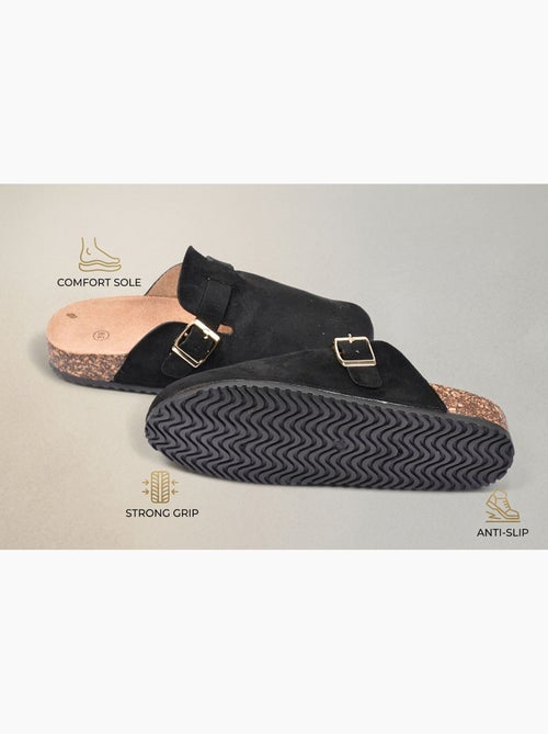 OZABI: zuecos cómodos para mujer con hebilla ajustable y suela de corcho - Kiabi