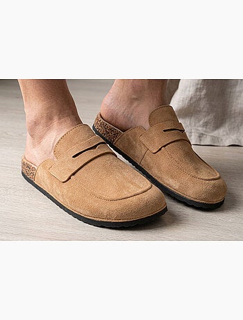 OZABI: zuecos de hombre tipo mules cerrados y cómodos de nubuck