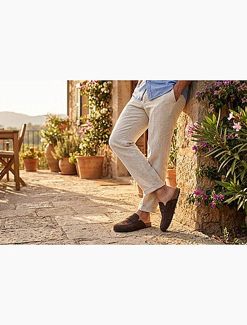 OZABI: zuecos de hombre tipo mules cerrados y cómodos de nubuck