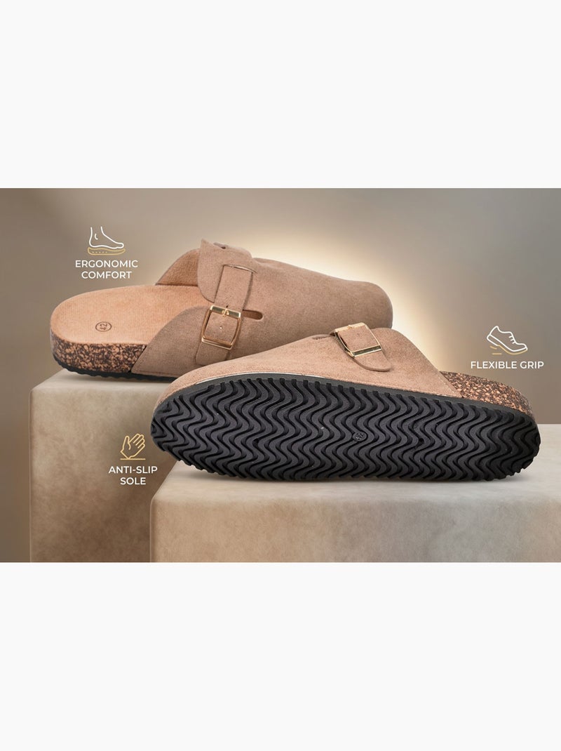OZABI: zuecos para hombre, cómodos y ergonómicos, con hebilla ajustable Taupe - Kiabi