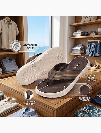 OZABI:chanclas cómodas para hombre con suela gruesa antideslizante,ideales para el verano y la playa