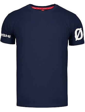 Ozoshi - Camiseta Diseño Estampado de Mangas para Hombre