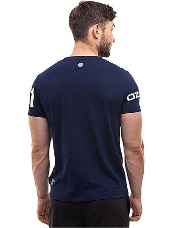 Ozoshi - Camiseta Diseño Estampado de Mangas para Hombre