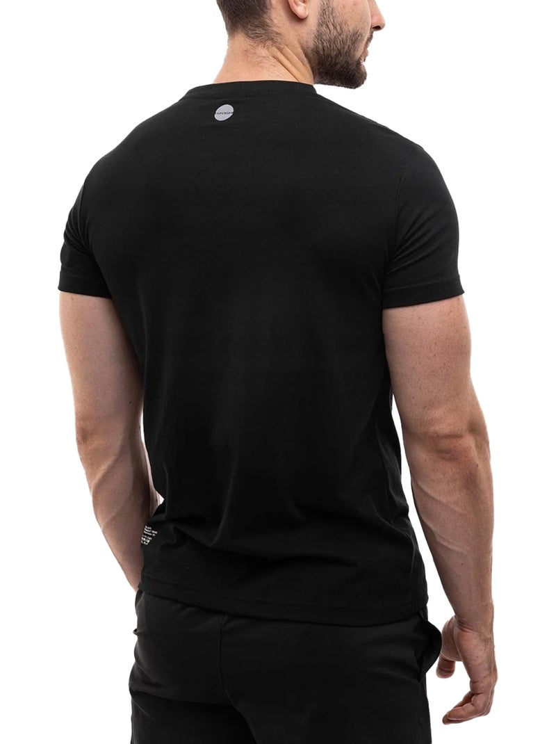 Ozoshi - Camiseta Diseño Logo Repetido para Hombre Negro - Kiabi