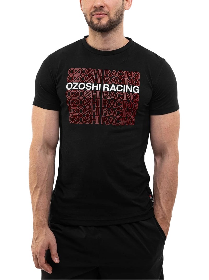 Ozoshi - Camiseta Diseño Logo Repetido para Hombre Negro - Kiabi